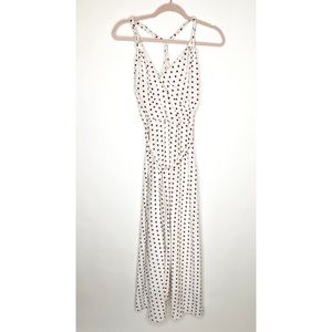 & Other Stories White Maxi Dress with Black Heart Print